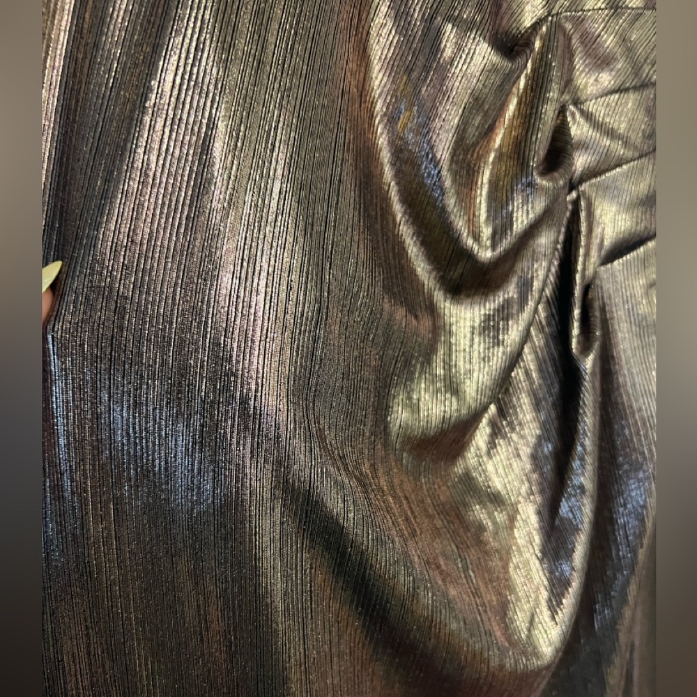 Retrofete Metallic Bronze Dress - Picture 4 of 9